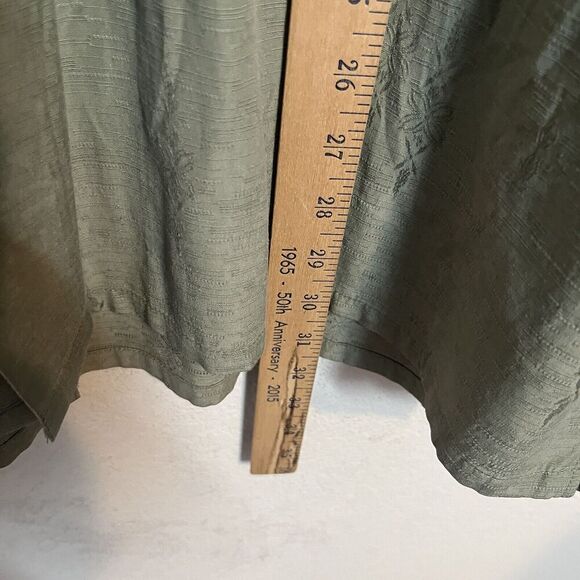 Cabana Men’s XXL Silk Blend Button Down Shirt Embroidered Relaxed Lightweight - Picture 4 of 5